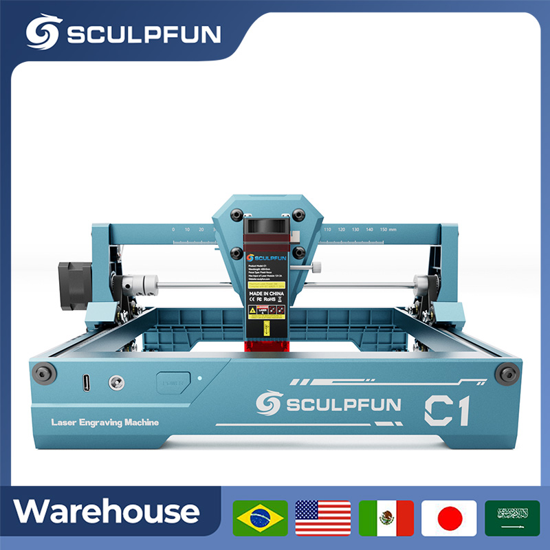 Industrial Laser Engraving Machine - Sculpfun 3W C1 Mini Grabador Láser