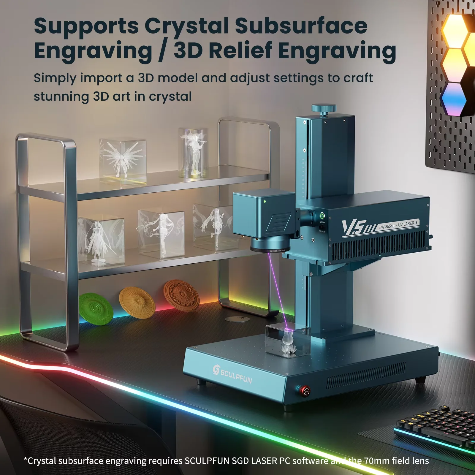 Grabador Láser UV SCULPFUN V5  - Industrial Uv Laser Engraver reseña y precio
