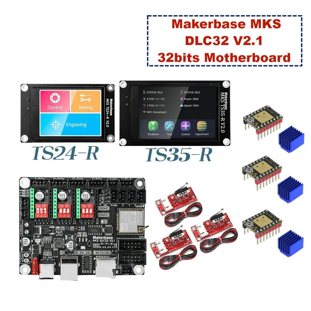Makerbase-placa base MKS DLC32 - Industrial Laser Engraving Machine reseña y precio