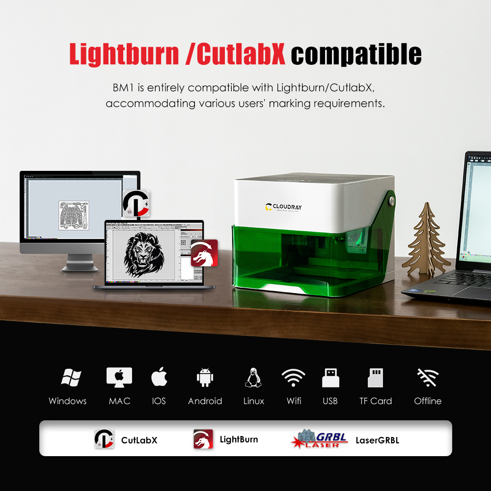 Cloudray-Mini grabador láser C - Industrial Laser Engraving Machine reseña y precio