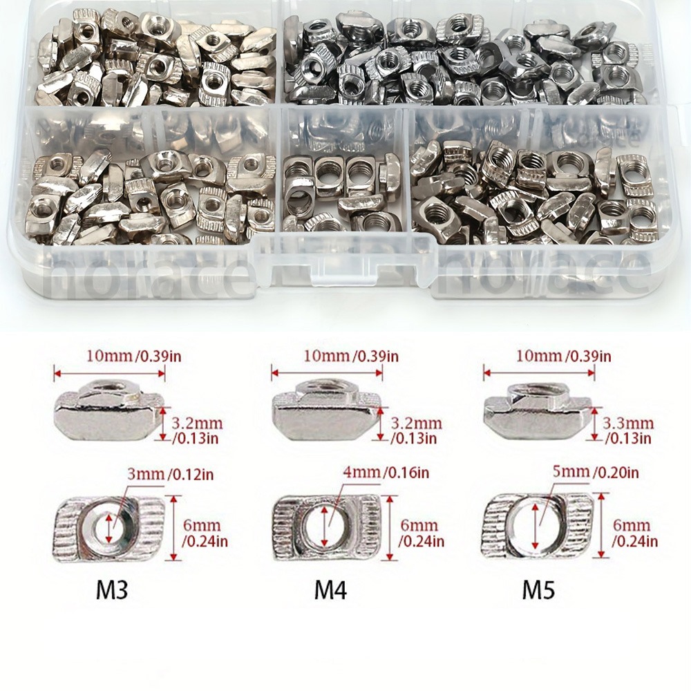 Kit de 100 Piezas de Tuercas e - Aluminum T-Slot Profile reseña y precio