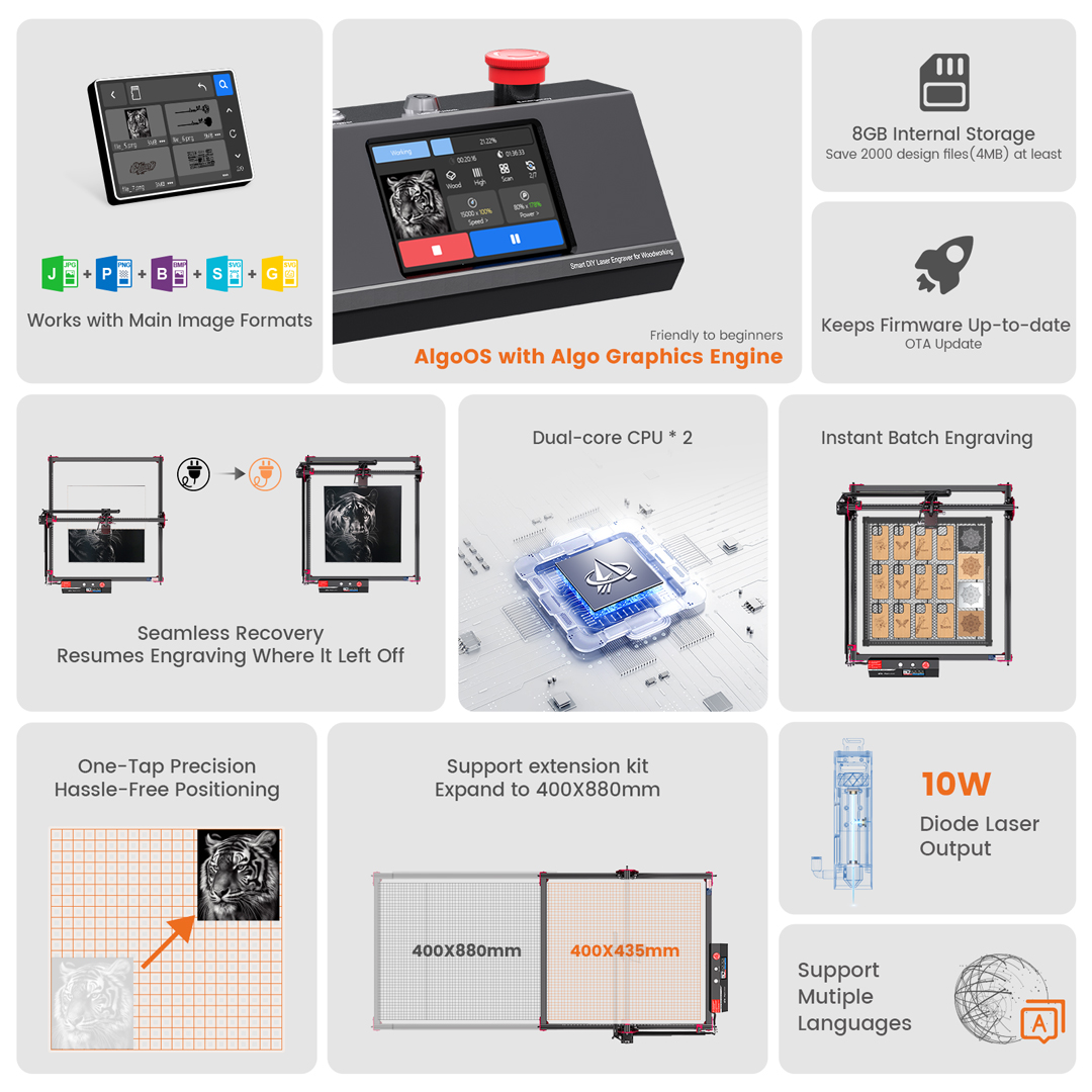 AlgoLaser KIT de bricolaje MK2 - Industrial Laser Engraving Machine reseña y precio