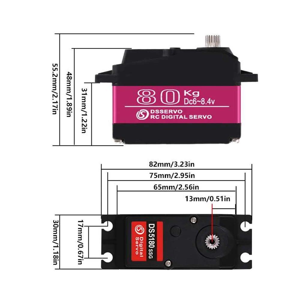 Dsservo impermeable DS5180 80K - Servo Motor Cnc reseña y precio