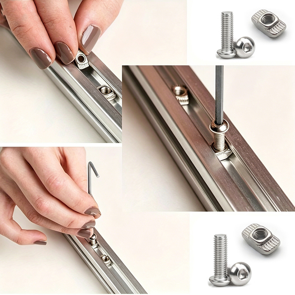 Juego de 120 Tuercas en T y Pe - Aluminum T-Slot Profile reseña y precio
